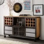 Timeless industrial metal wood bar cabinet – Urban Loft