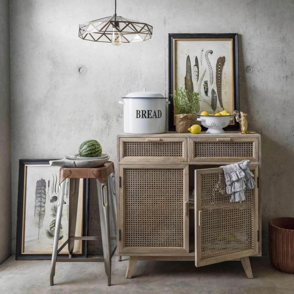 1-161.jpg Natural minimalist solid mango wood cabinet - Timber Haven - Image 1