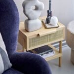 Timeless solid wood cane side table featuring radiant finish – Jasper Vane