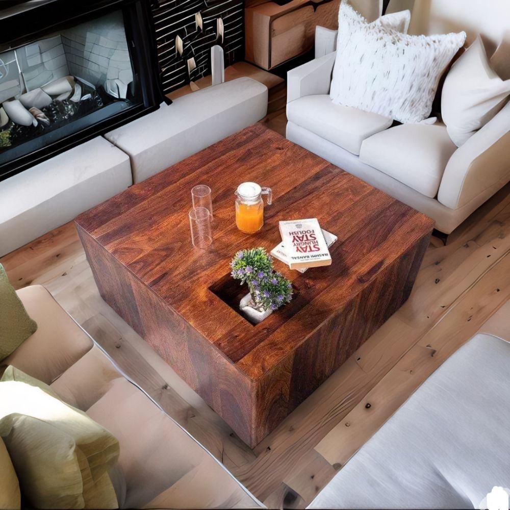 1-227.jpg Grand solid sheesham wood monolith coffee table – Iconic Root - Image 1