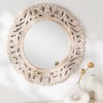 Serene minimalist round wall mirror steel frame – Silent Haven