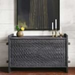 Elegant matte black mango sideboard in solid wood – Onyx Vale