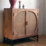 Luxe solid mango wood cabinet in natural timber – Urban Echo