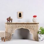 Exquisite minimalist natural mango wood console table – Velvet Drift