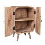 Stately fluted solid wood cabinet with a lustrous finish – Timber Muse - Image 3