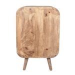 Stately fluted solid wood cabinet with a lustrous finish – Timber Muse - Image 4
