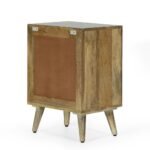 Lustrous solid oak transitional bedside table – Timber Manor - Image 3