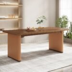 Organic modern rectangular wood dining table – Still Oak