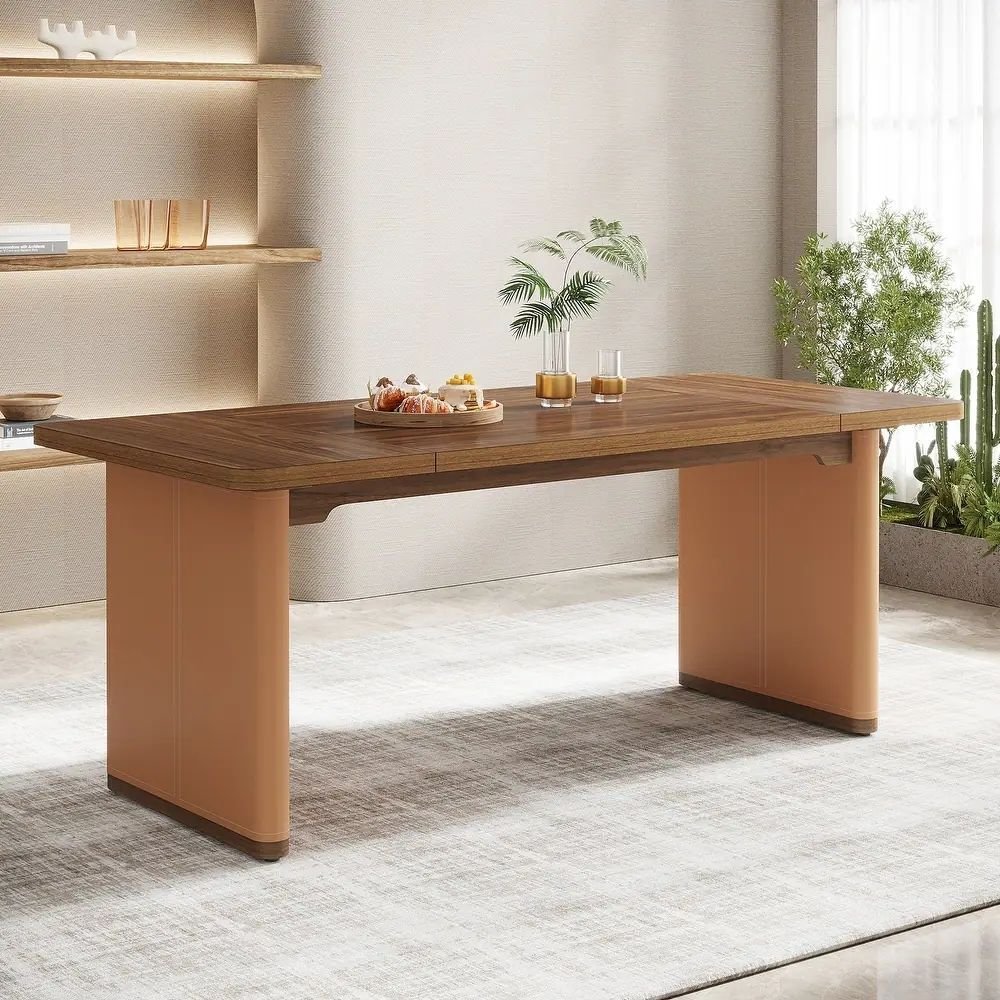 19-27.jpg Organic modern rectangular wood dining table – Still Oak - Image 1