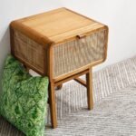 Luxe solid wood cane end table featuring hand-woven detail – Terra Loom - Image 2
