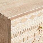 Solid minimalist teak storage cabinet in warm timber – Earth Echo - Image 3