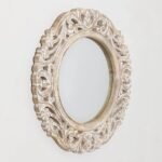 Serene minimalist round wall mirror steel frame – Silent Haven - Image 2