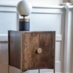 Elegant minimalist mango wood bedside table stone finish – Velvet Peak - Image 5