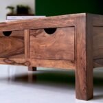 Exquisite minimalist sheesham wood coffee table – Solid Drift - Image 5