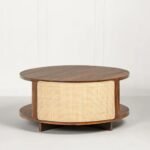 Solid minimalist sheesham wood coffee table – Velvet Grain - Image 2