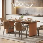 Organic modern rectangular wood dining table – Still Oak - Image 3