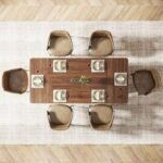 Organic modern rectangular wood dining table – Still Oak - Image 2