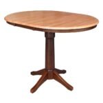 Grand round solid wood pedestal dining table – Timber Legacy - Image 2