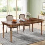 Timeless solid wood turned leg dining table – Heritage Oak