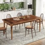 Timeless solid wood turned leg dining table – Heritage Oak - Image 3