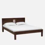 Grand solid sheesham wood bed with teak finish – Artisanal Lattice - Image 6