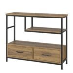 Stunning industrial oak console table with iron frame – Urban Loft - Image 5