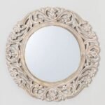 Serene minimalist round wall mirror steel frame – Silent Haven - Image 3