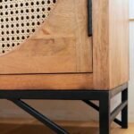 Luxe solid mango wood cabinet in natural timber – Urban Echo - Image 4