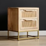Exquisite rattan and mango wood bedside table – Urban Poet - Image 2