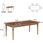 Timeless solid wood turned leg dining table – Heritage Oak - Image 4