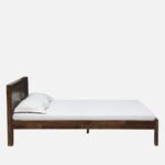 Grand solid sheesham wood bed with teak finish – Artisanal Lattice - Image 5