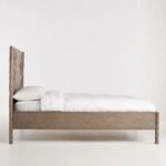 Grand solid wood floral king bed featuring artisanal detail – Flora Muse - Image 4