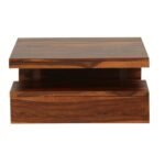 Stunning modern solid sheesham coffee table in walnut – Prime Axis - Image 4
