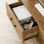 Stunning industrial oak console table with iron frame – Urban Loft - Image 4