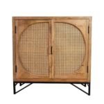 Luxe solid mango wood cabinet in natural timber – Urban Echo - Image 3