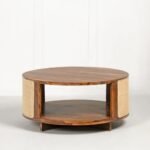 Solid minimalist sheesham wood coffee table – Velvet Grain - Image 5