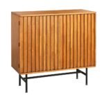 Slatted mid-century solid wood bar cabinet – Organic Aura - Image 5