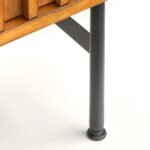 Slatted mid-century solid wood bar cabinet – Organic Aura - Image 4