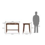 Grand solid sheesham wood desk with tapered legs – Artisan Valor - Image 4