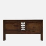 Grand solid sheesham wood bed with teak finish – Artisanal Lattice - Image 4