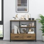 Stunning industrial oak console table with iron frame – Urban Loft - Image 3
