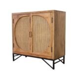Luxe solid mango wood cabinet in natural timber – Urban Echo - Image 2