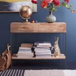 Solid modern mango wood console with iron detailing – Urban Aura - Image 5