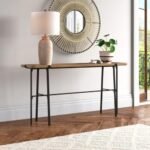 Versatile modern solid wood console table with metal frame – Urban Ethos