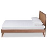 Timeless solid walnut cane bed with elegant accents – Modera Loft - Image 4