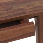 Grand solid sheesham wood desk with tapered legs – Artisan Valor - Image 3