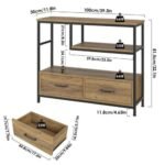 Stunning industrial oak console table with iron frame – Urban Loft - Image 2