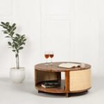 Solid minimalist sheesham wood coffee table – Velvet Grain - Image 3