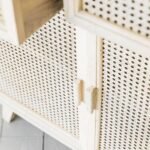 Natural minimalist solid mango wood cabinet - Timber Haven - Image 6