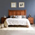 Timeless solid walnut platform bed showcasing majestic grain – Nordic Dusk